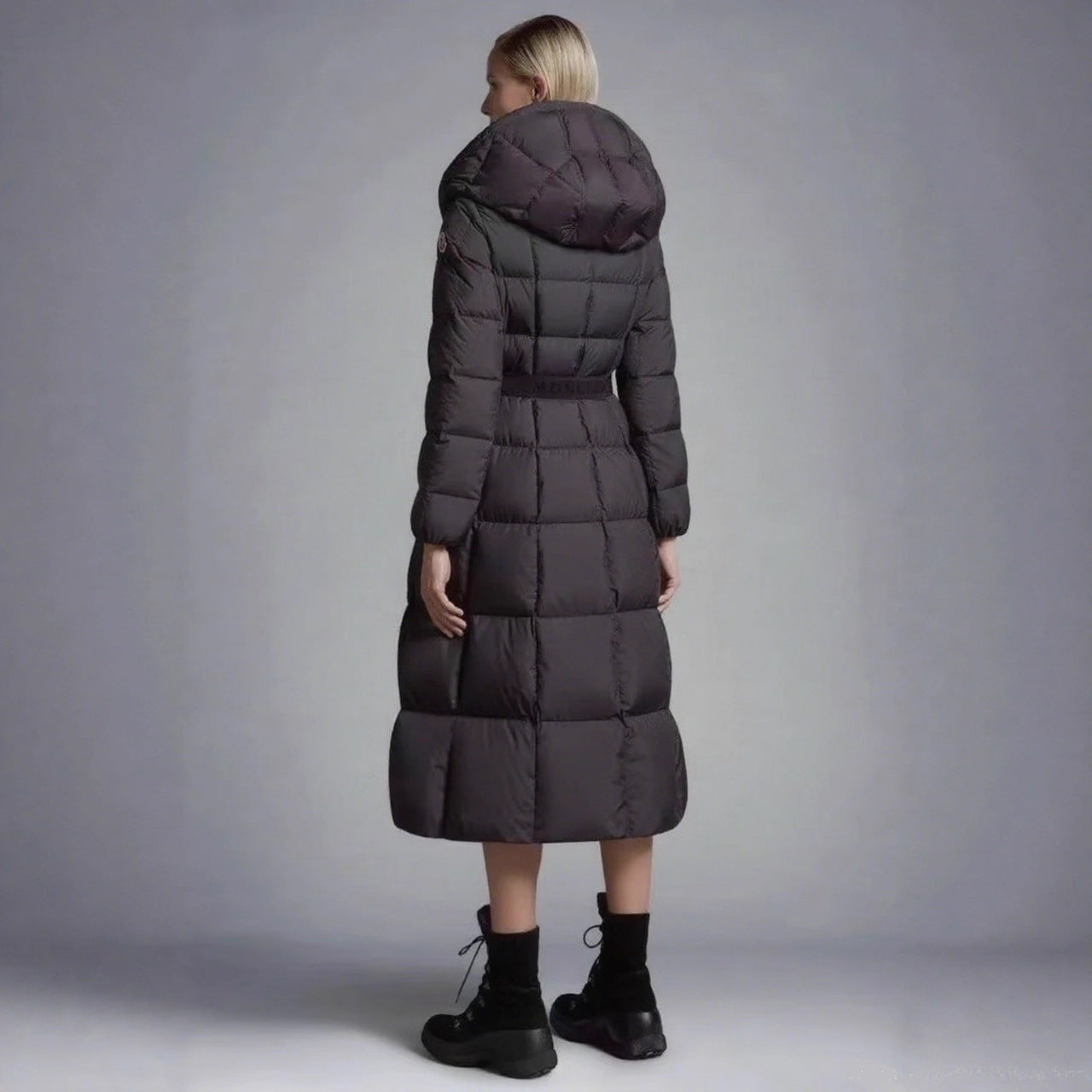 Long Casual Hooded Warm White Duck Down Jacket