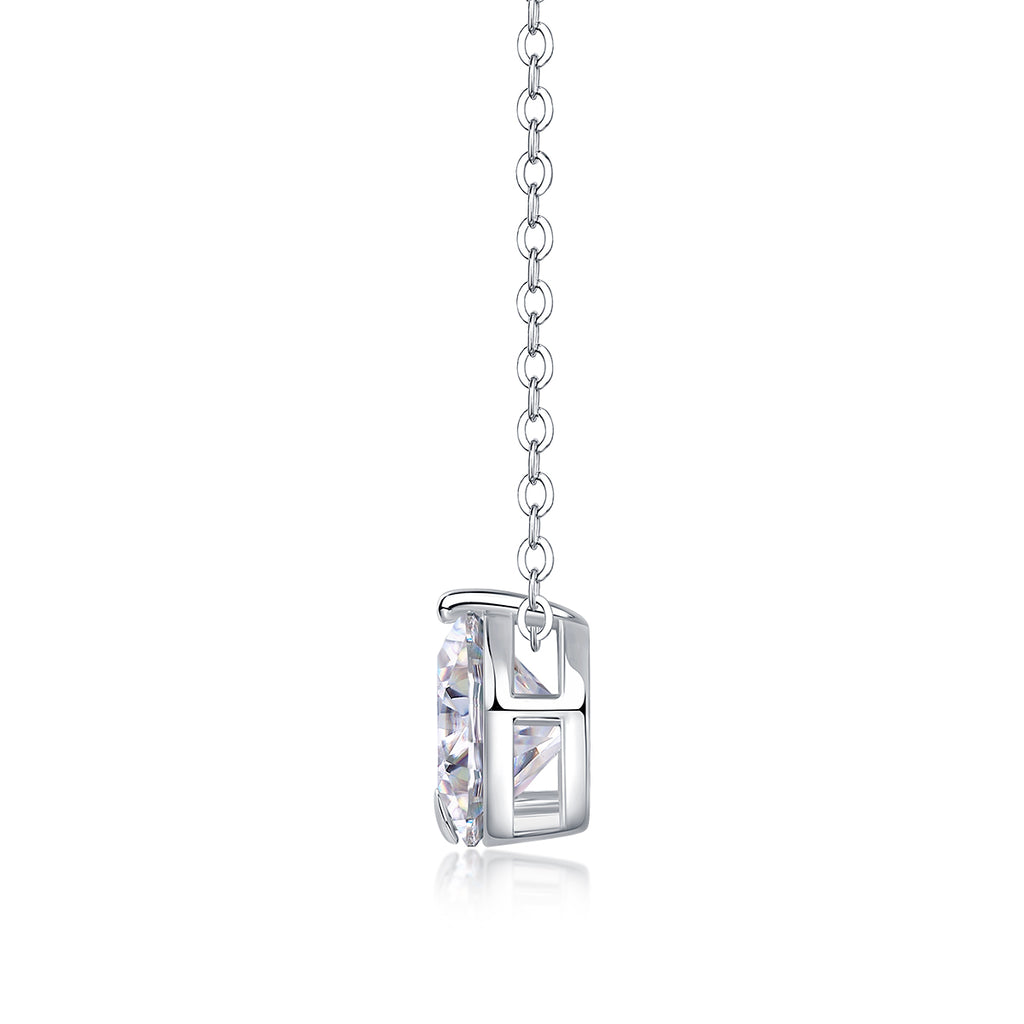 Simple Pleasure - A Fashionable And Luxurious Diamond Jewelry Pendant Set With 2-carat Moissanite S925 Sterling Silver And Platinum Plating