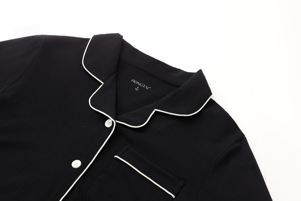 RONGTAI Cotton Womens Pajama Sets Comfy Fall Winter Pajama Set Long Sleeve Sleepwear 2 Pcs Pjs Nightwear S-XXL