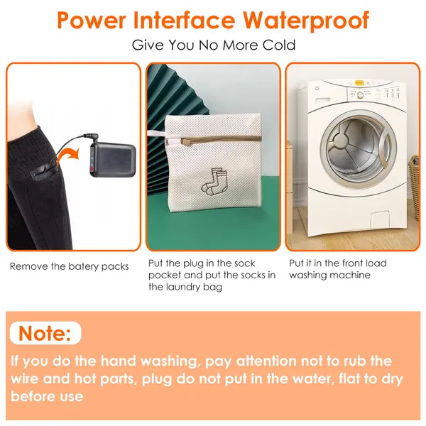 Electric Heated Socks For Men Women Battery Powered Heated Socks Rechargeable Feet Warmer With 4 Temperature Levels Indoor Outdoor Machine Washable