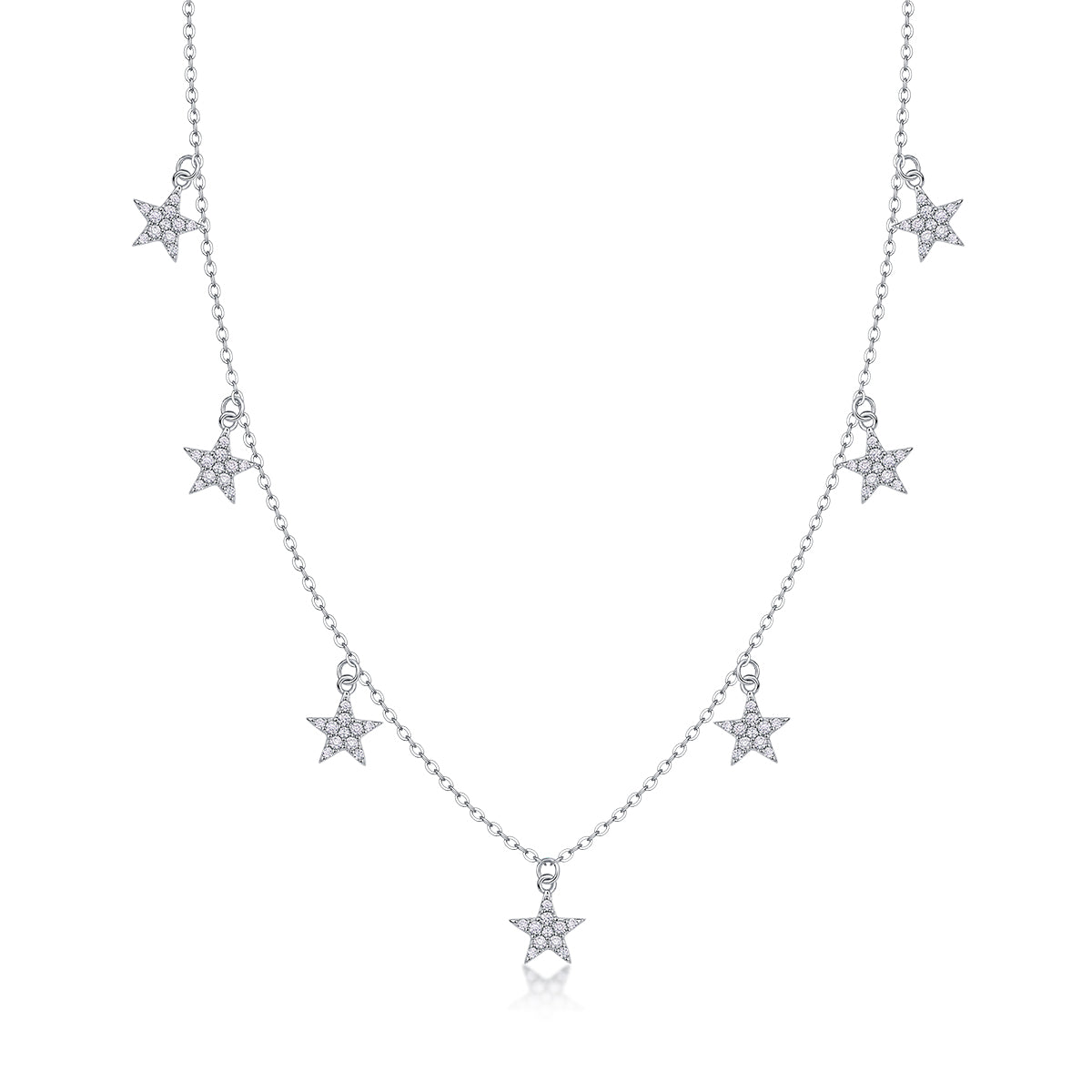 Star Love - A Fashionable And Luxurious Diamond Jewelry Pendant Set With Moissanite S925 Sterling Silver And Platinum Plating