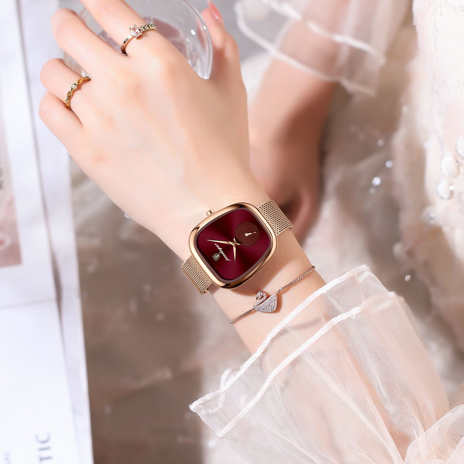 Temperament Korean Style Advanced Waterproof Net Red Watch For Women