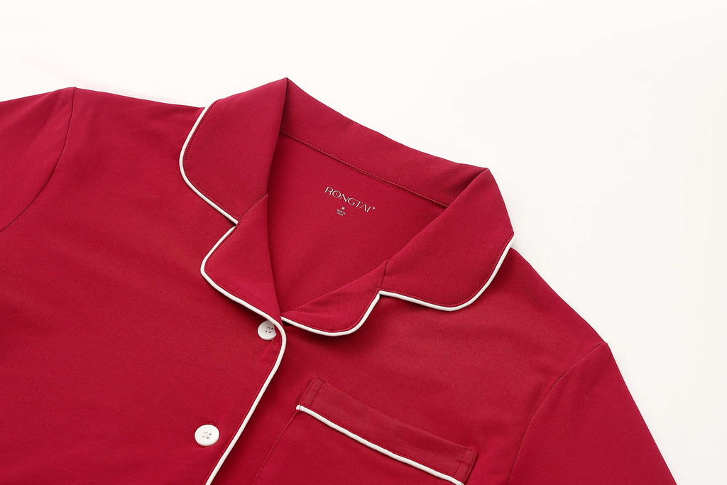 RONGTAI Cotton Womens Pajama Sets Comfy Fall Winter Pajama Set Long Sleeve Sleepwear 2 Pcs Pjs Nightwear S-XXL